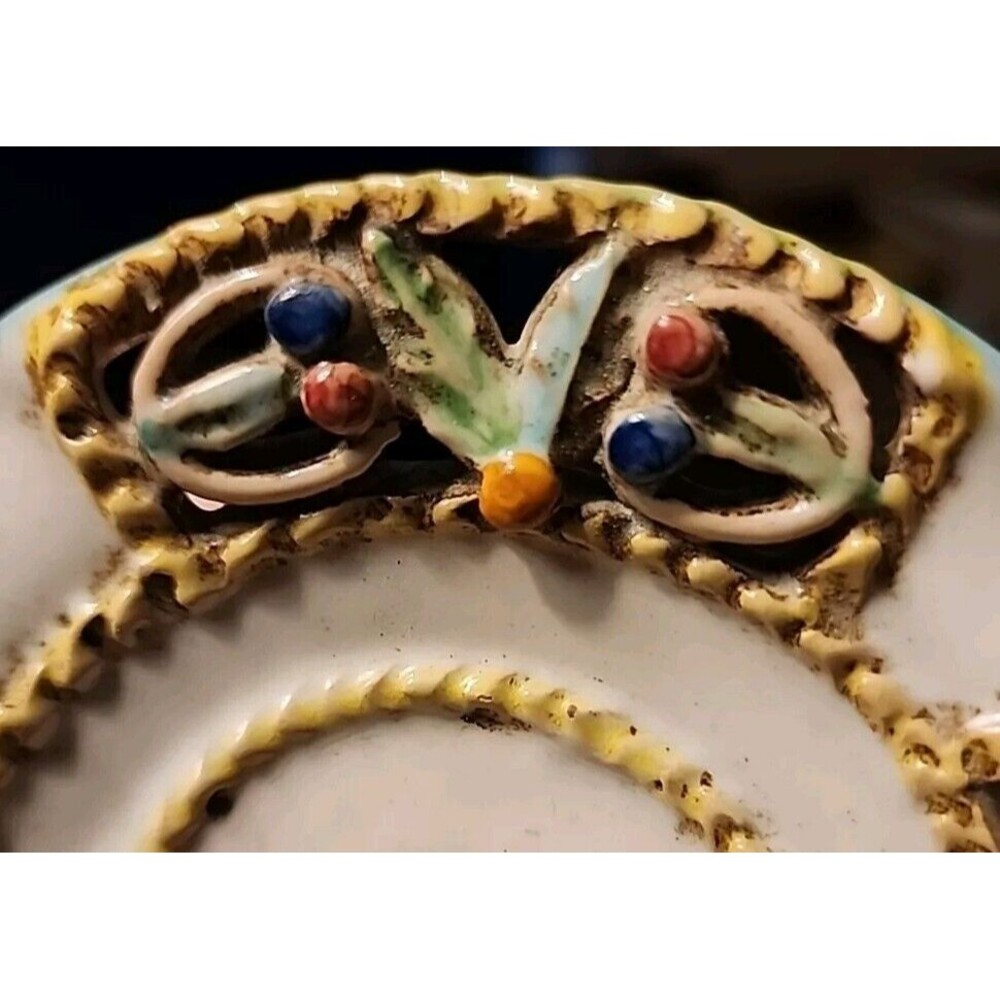 Antique Capodimonte Style Porcelain Italy Dresser Candy Nut Dish Read - Picture 8 of 13